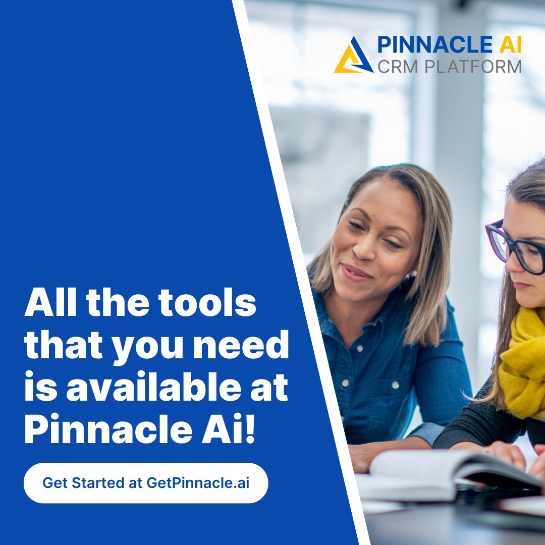 Unlock your business potential with every tool you need, all in one place at Pinnacle AI! 🛠️ 

#getpinnacleai #crm #customerrelations #AI #BusinessTools #CRMPlatform #AllInOne #BusinessSolutions