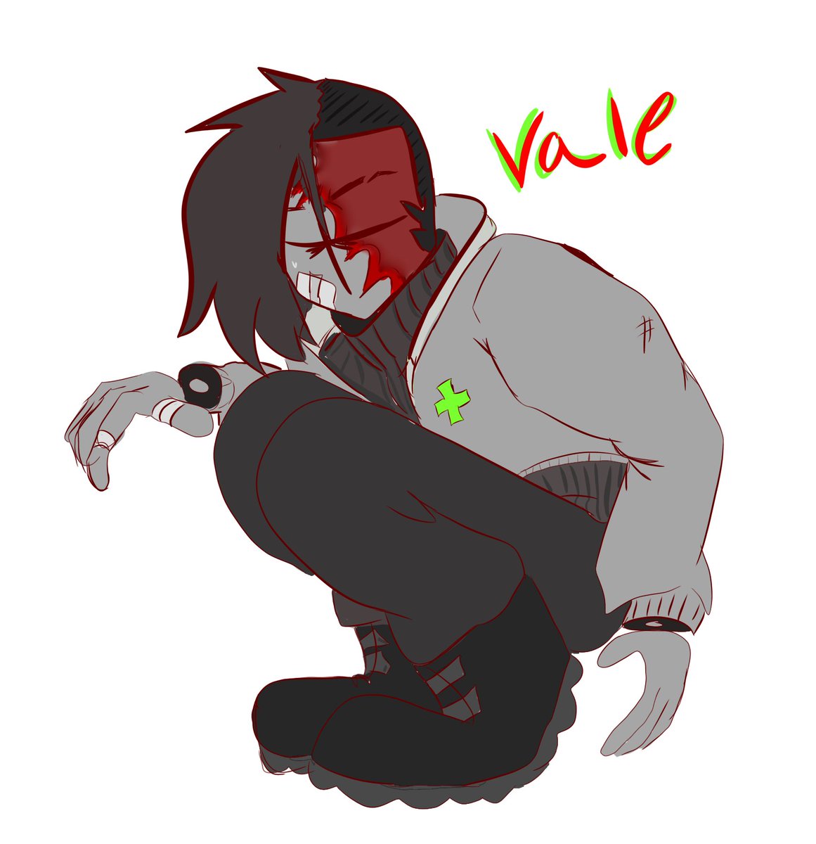 Starstruck_des's tweet photo. I love vale she’s gone through so much and funny enough she was supposed to start off as self insert but became her own thing. 

I wanna info dump about Vale so bad but like I’ve mentioned I feel so cringe doing it 😭 

#madnesscombatoc #madnessoc https://t.co/VxTtklnumW