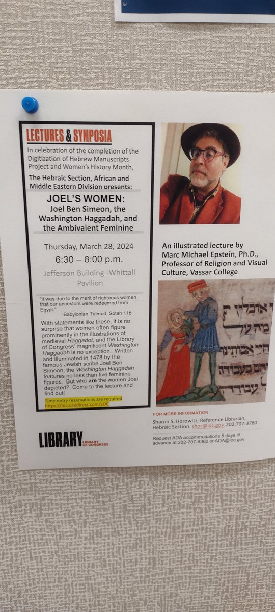 GottschalkHaim's tweet photo. If you are in DC on Thursday evening, March 28, come to @librarycongress for an exciting talk on Hebrew scribe Joel b. Simeon.
#hebrewmss #WomensHistoryMonth #Judaicalibrarianship https://t.co/M3boH7o2rw