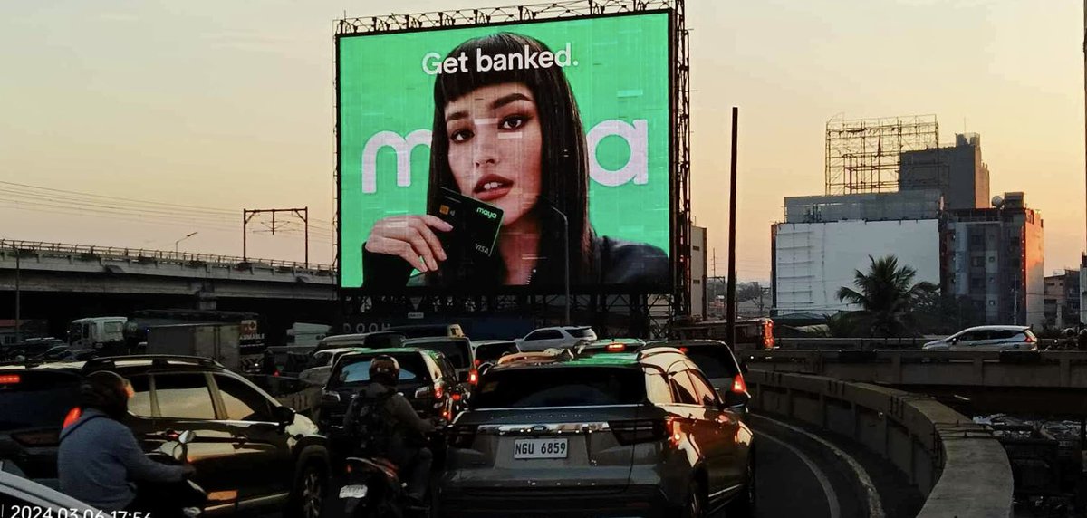 See how beautiful banking can be when you #GetBankedWithMaya. Learn more at maya.ph/getbanked Maya is a proudly licensed digital bank regulated by the Bangko Sentral ng Pilipinas. @mayaiseverything #foryou #iconic #spectacular #impact #dooh.ph #philippines #edsa #slex