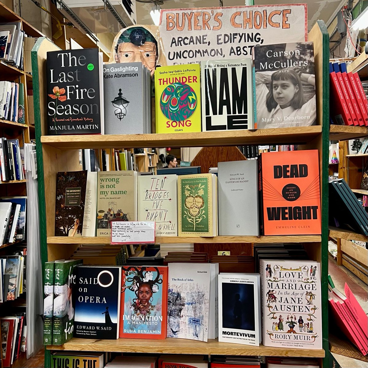 Don't miss our buyer's choice display for some unique and esoteric reads 🍏 ✨