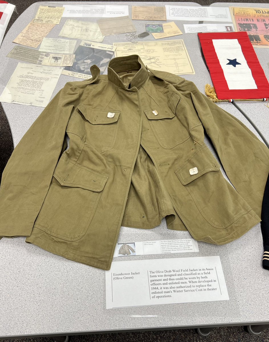MorganCocca's tweet photo. Thanks to the @ATLHistCenter for sharing their World War II travel trunk with us! Our fifth graders enjoyed learning about American involvement and life in the states during WWII #HistoryMatters #WorldWar2 https://t.co/KtJaggo09T