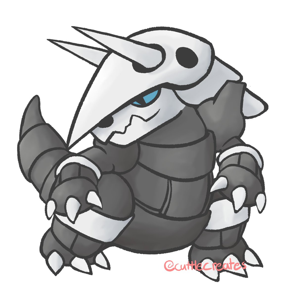 cuttledraws's tweet photo. new sticker for cons this year, beloved aggron https://t.co/ro1NKKzhzm
