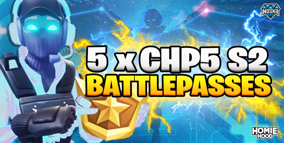 YaBoyNoskii's tweet photo. ⚡5 x CHAPTER 5 S2 BATTLEPASS GIVEAWAY⚡

To Enter:
✅follow @YaBoyNoskii 
❤️like + retweet 
✌️tag 2 homies

winners drawn on season launch day, good luck! 
#FortniteChapter5Season2 #Fortnite