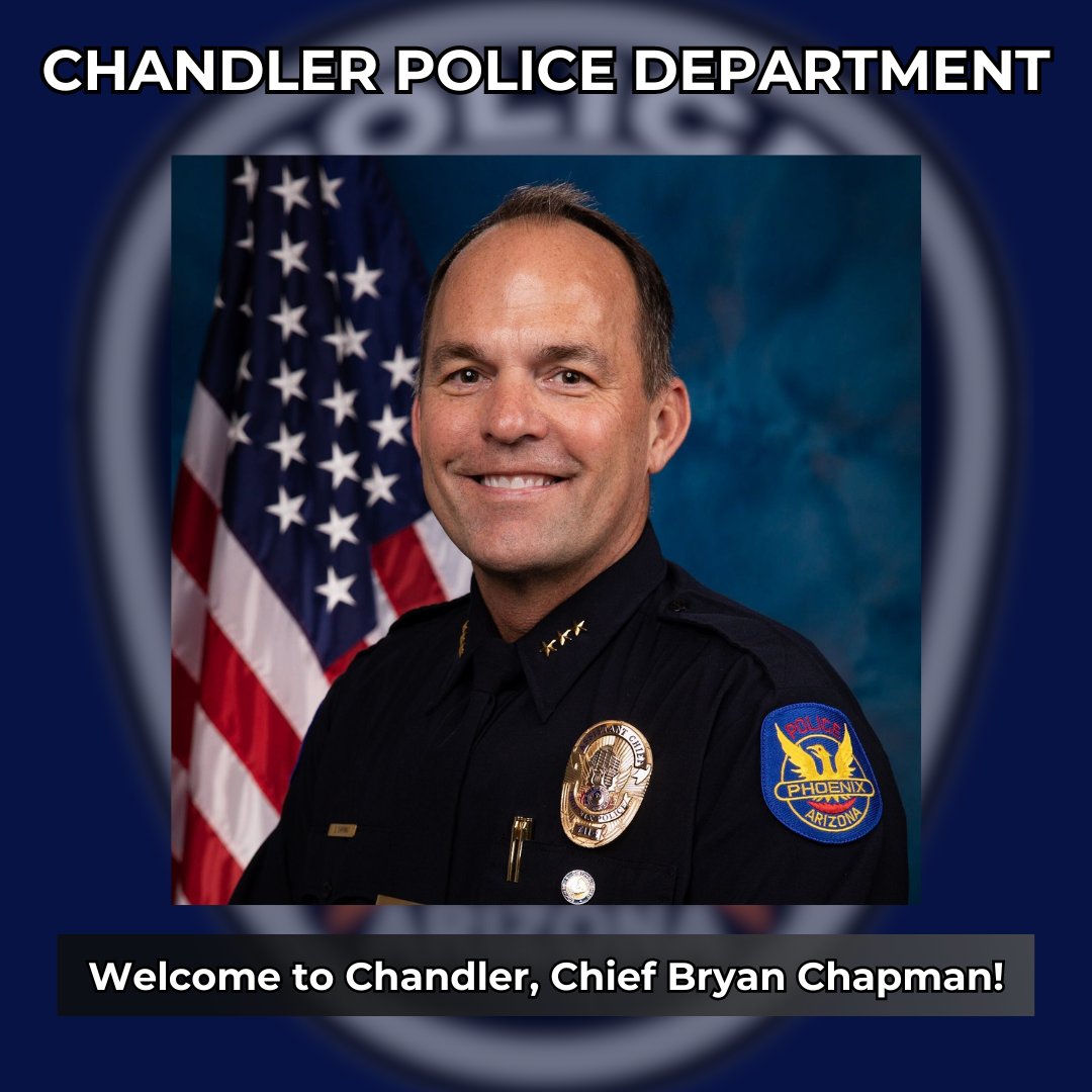 The dedicated men and women of the Chandler Police Department extend a heartfelt welcome to Chief Bryan Chapman. To read the full media release from the city of Chandler, click the link below. linktr.ee/chandlerpolice @cityofchandler #ChandlerPD #ChandlerAZ