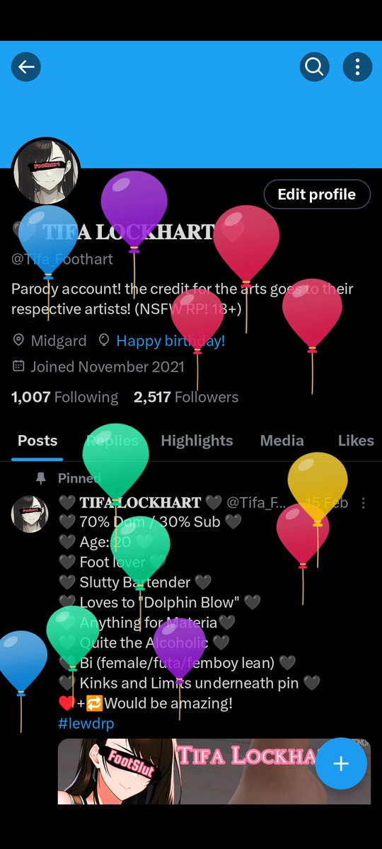 //It would be nice to have some feet shoved on my face for my birthday~