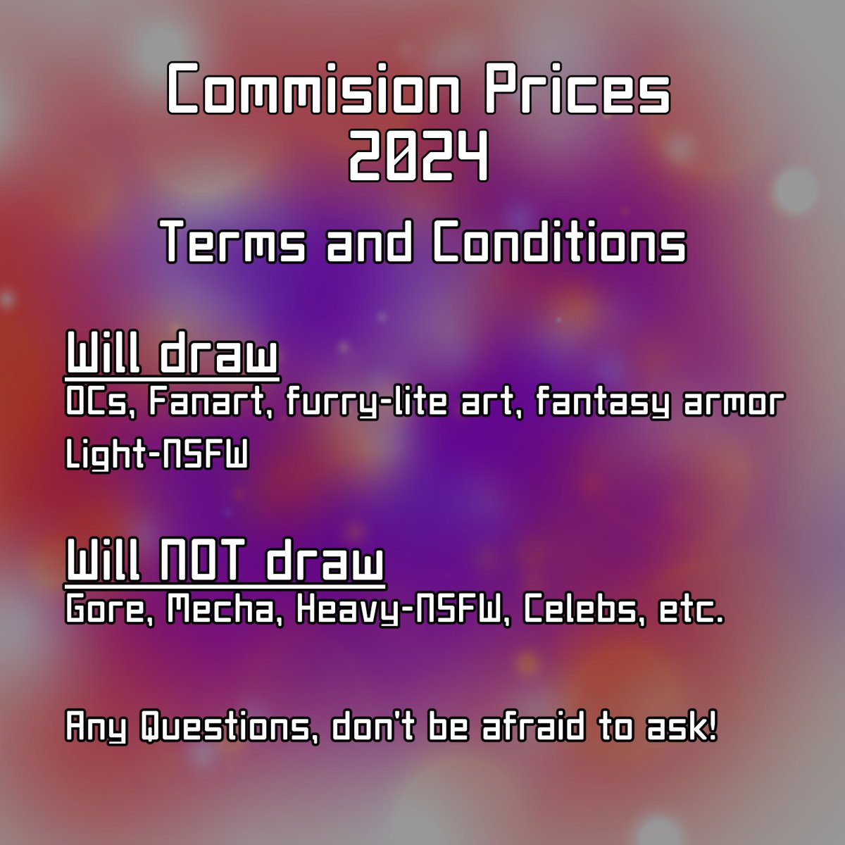 Unique_Digit's tweet image. I forgot to post this here but Updated commission prices!