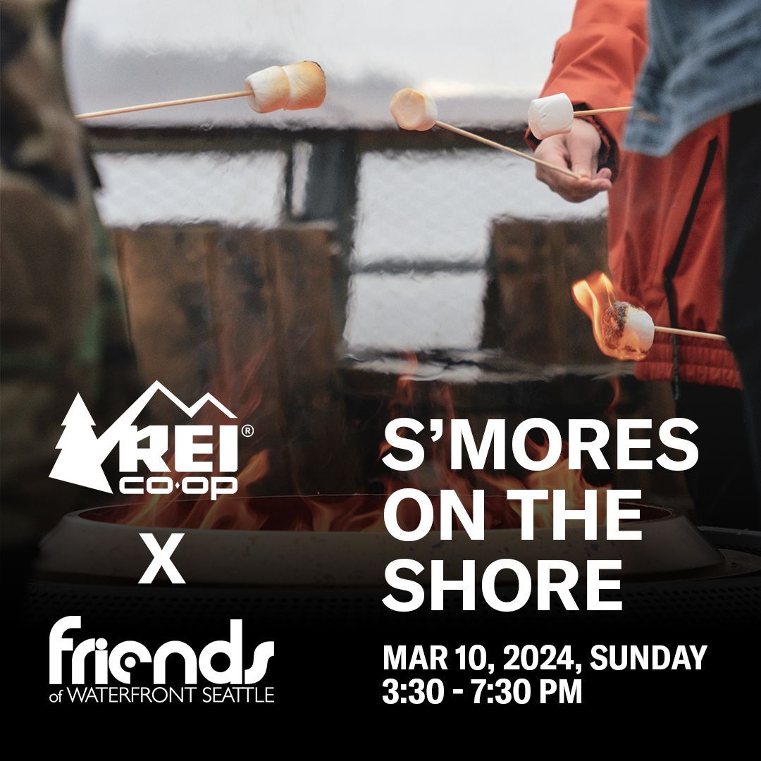 🔥 Join our pals @friendsWFS at Pier 62 on March 10, from 3:30-7:30 PM, for the return of the highly anticipated S'mores on the Shore event with REI! Click here for more information 🔗 buff.ly/3Pb3W0f 

#REICoop #WaterfrontSeattle #DowntownSeattle #SMoresOnTheShore