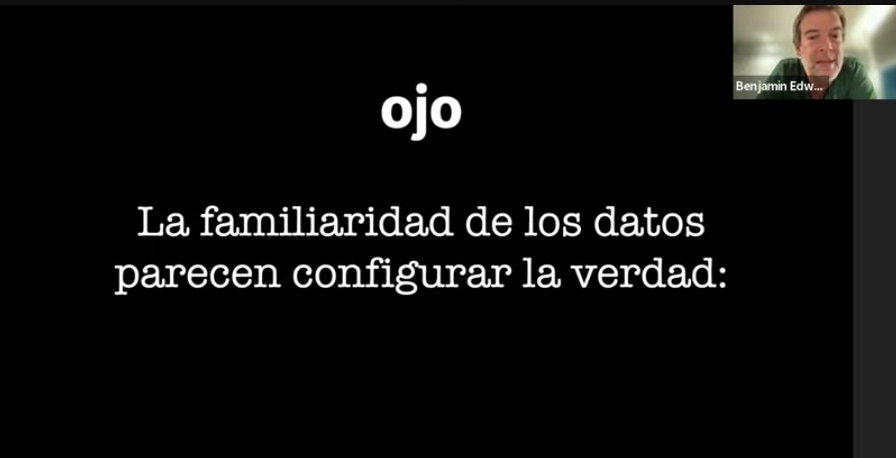 consumer_truth's tweet photo. "Muchas veces nos guiamos por la familiaridad de los datos, que parecen configurar la verdad. Algunas mentiras se instalan en las conversaciones y se vuelven verdad" @Benjaedwards de @121latam en los #PlanningTalks de @APGPeru en su charla "El #Planner y el pensamiento crítico" https://t.co/mC4t7yRqRU
