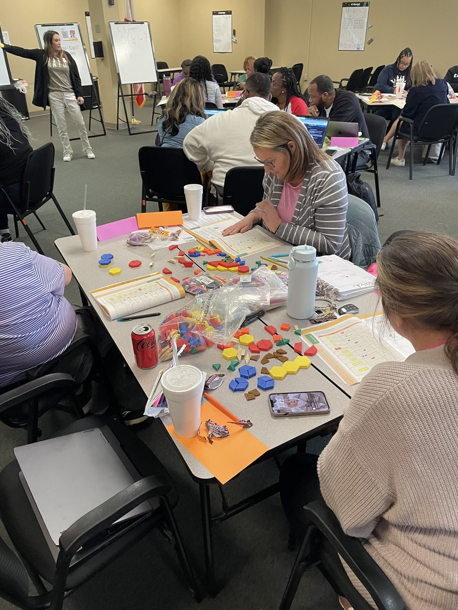 trodsmathtalk's tweet image. @AMSTIUAB @krleachman and Region 5 + educators added to their conceptual knowledge during NUMBERS: Fractions and Decimals Day 1! Manipulatives help solidify the foundation of these concepts! 🤔🧐 Ready for Day 2! @AMSTI4all @AlabamaAchieves #fractions #conceptualunderstanding