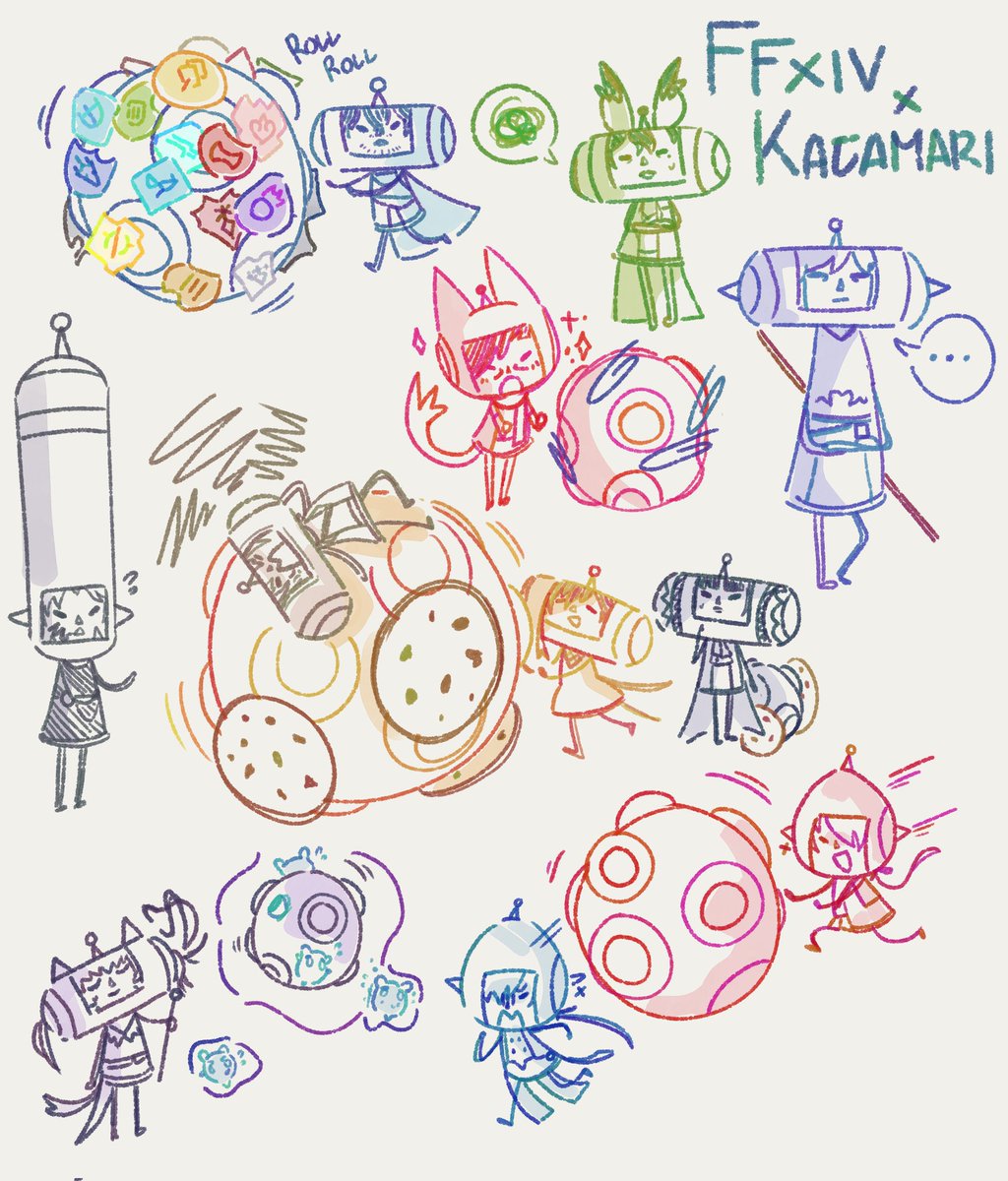 oYMIo's tweet photo. rolling rolling rolling...wacky katamari ff14 AU https://t.co/NvPnDtm286