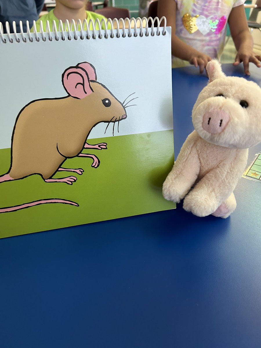 MrsCableNES's tweet photo. Wilbur visited the Learning Support classroom during his time at NES! The kids loved having him during reading groups! 🐷🤍 https://t.co/EaxKhTGqzm
