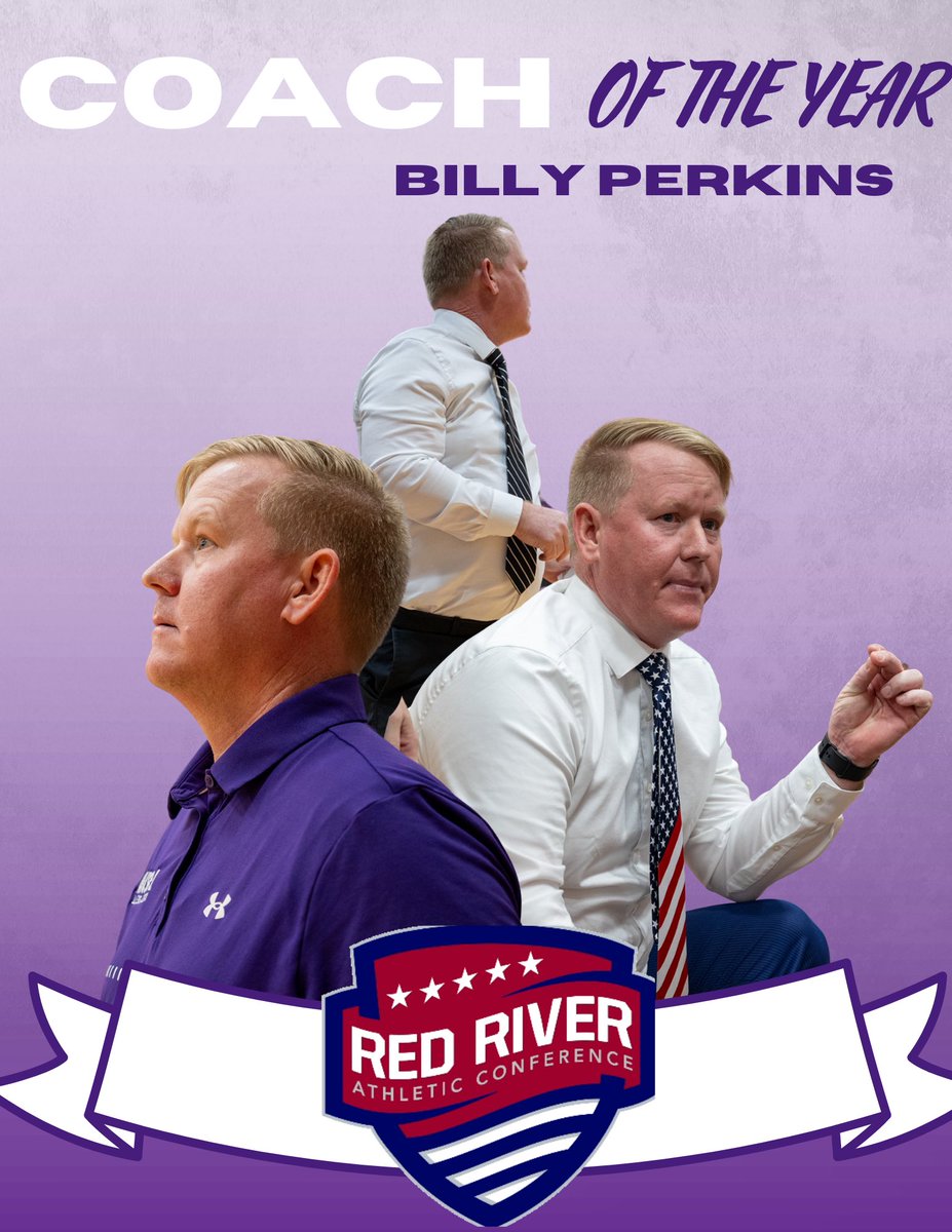 And last but not least, the Red River Athletic Conference Coach of the Year!!! Congratulations Coach Perkins, thank you for all you do!