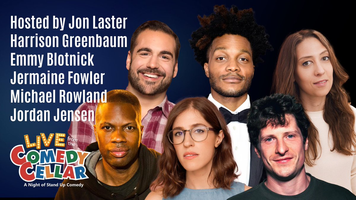 Watch six of the best comedians in the world perform LIVE from the @ComedyCellarUSA this Saturday at 10pm ET, without ever having to leave your home! Sign up at mintcomedy.com 🙌

Featuring:
#jonlaster
@harrisoncomedy 
@emmyblotnick 
#jermainefowler 
#michaelrowland…