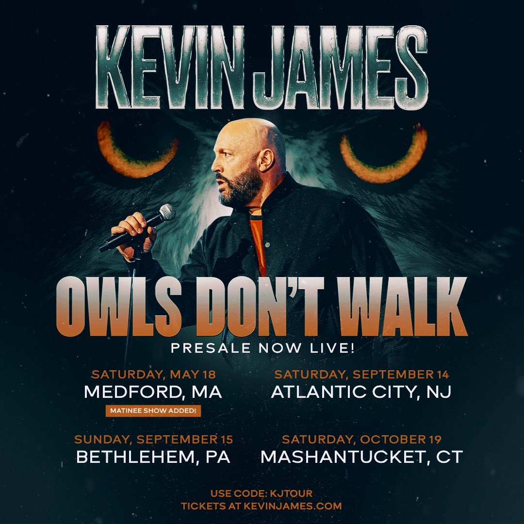 Game on! Get your tickets here: KevinJames.com