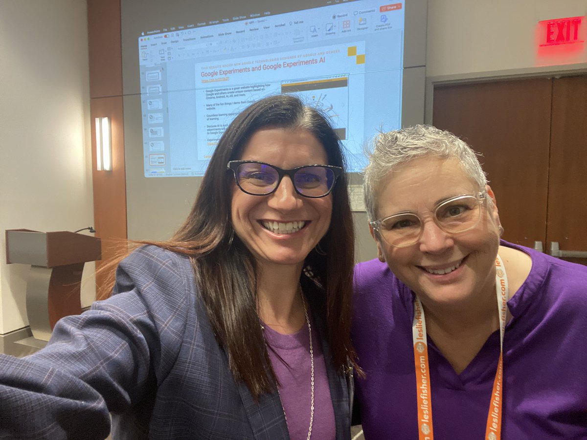 lauram99's tweet photo. Excited to attend today’s #NCTIES pre-conference session with ed tech guru Leslie Fisher and delighted to see one of our recent MLS graduates in the session, too! https://t.co/MRHUzjpmeE