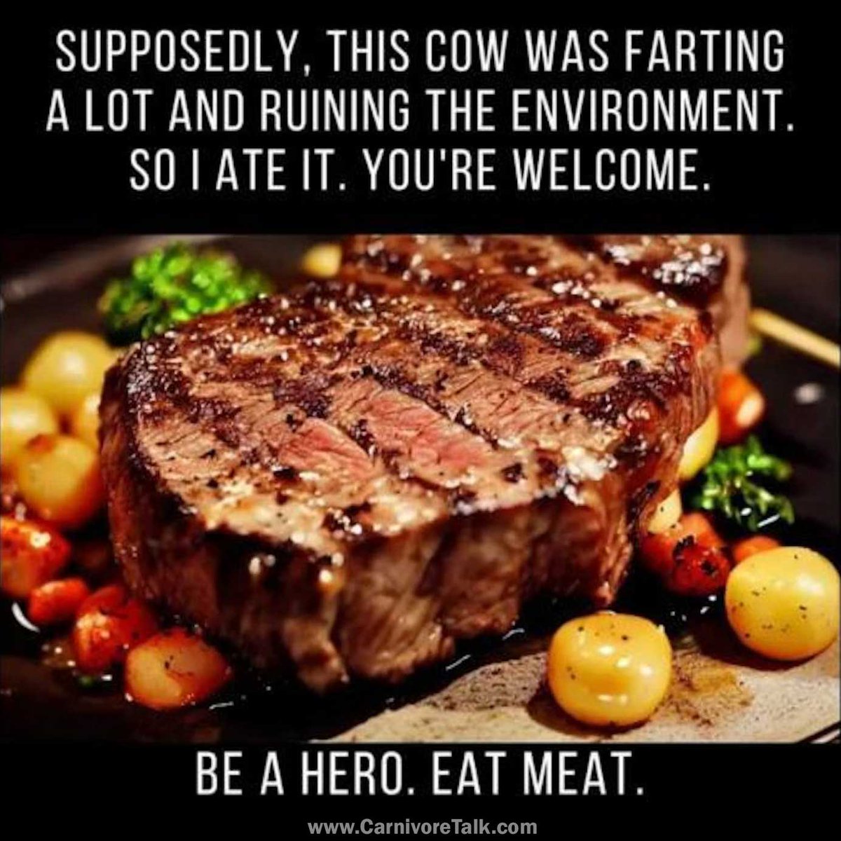 Problem solved :D

#carnivorediet #carnivoreketo #carnivorelifestyle #carnivore #keto #ketodiet #ketovore #ketovorediet #lowcarb #animalbasednutrition #animalbaseddiet #animalbased #eatmeat #carbonfootprint #cows