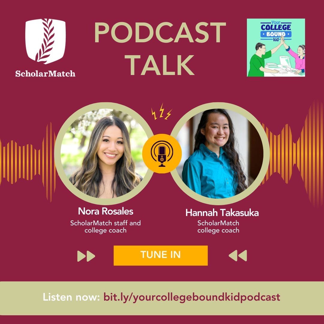 ScholarMatch (@scholarmatch) on Twitter photo ScholarMatch was featured on <a href="/YCBKpodcast/">Mark Stucker</a>! Listen to coaches Nora and Hannah discuss our unique #mentorship approach and why #volunteering matters! If their experiences inspire you, sign up to become a #collegecoach and mentor #firstgen students. bit.ly/collegecoach20… ScholarMatch was featured on <a href="/YCBKpodcast/">Mark Stucker</a>! Listen to coaches Nora and Hannah discuss our unique #mentorship approach and why #volunteering matters! If their experiences inspire you, sign up to become a #collegecoach and mentor #firstgen students. bit.ly/collegecoach20…