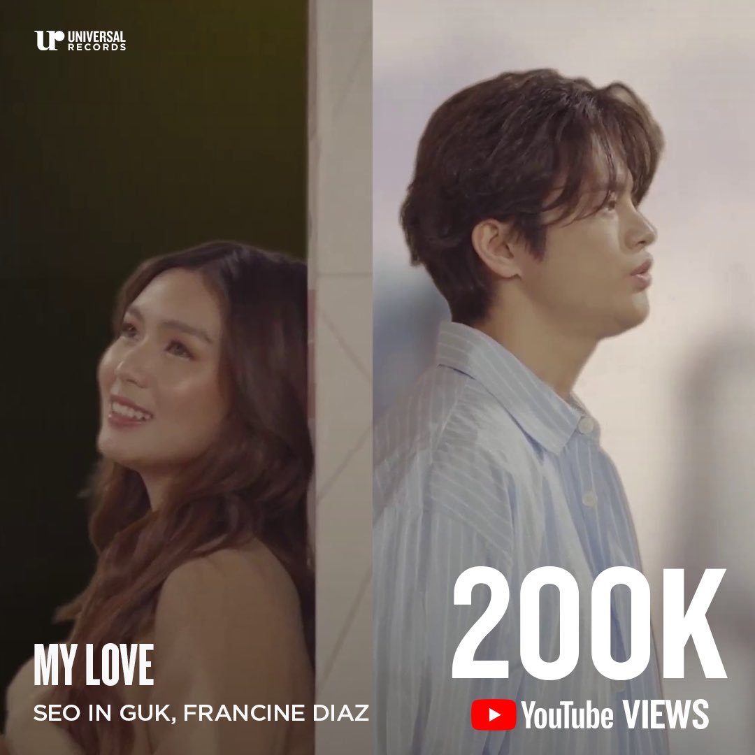 universalrec_ph's tweet photo. Fam! The music video of “My Love” by Seo In Guk and Francine Diaz now has over 200,000 views on YouTube! Hindi nakakasawang panoorin, ‘di ba?

To those who haven’t seen it, check out the MV on YouTube now!

https://t.co/zwes8WzoPD https://t.co/WwgOPLGxSt