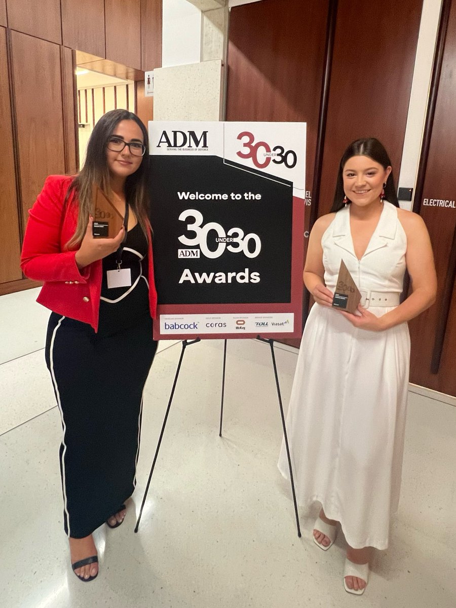 Congrats to our own Adrienne Goode and Sophee Clark, who received awards in their respective categories at the inaugural @austdefence 30 Under 30 Awards. A heart felt congratulations to all finalists, including Patrick Ronai, who are driving innovation and excellence in #Defence.