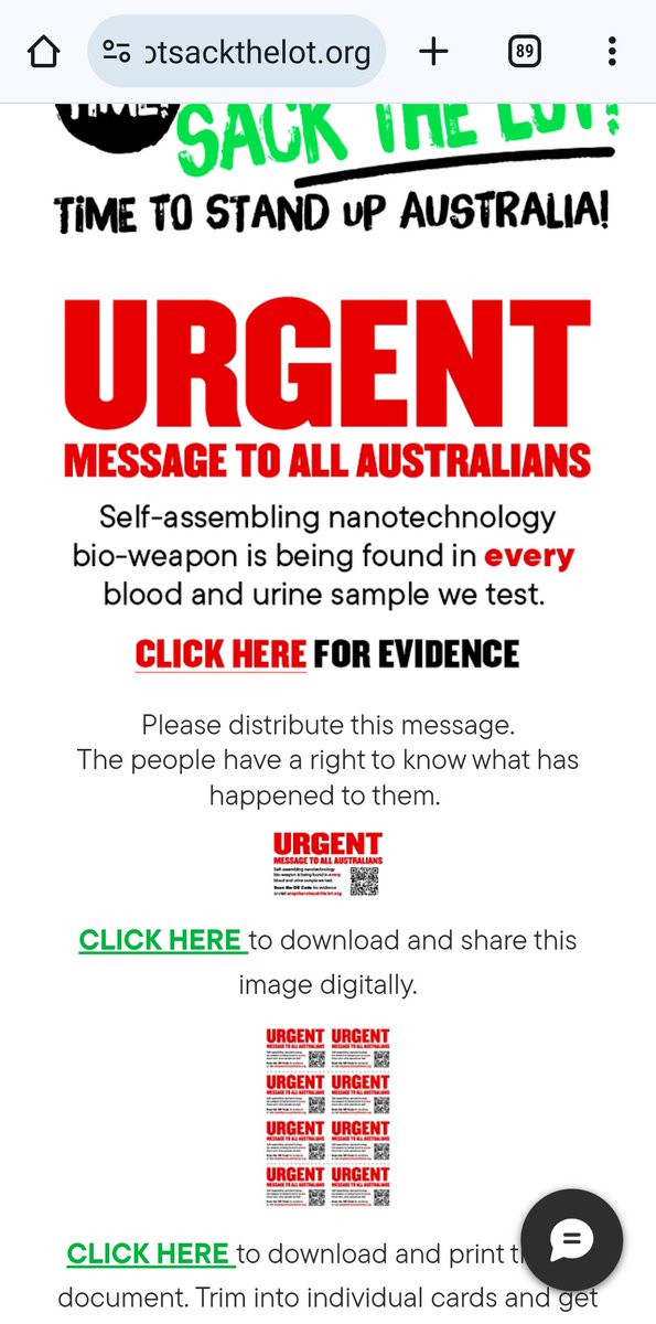 A new poster is up on StoptheRot. The QR code takes you back to the page where the QR codes are. Cookers are so smart.🤣
Then you have to click on Click Here For Evidence, which is an article written by Gideon, and then a link to his boring, boring spiel with Bosi.
Winning?