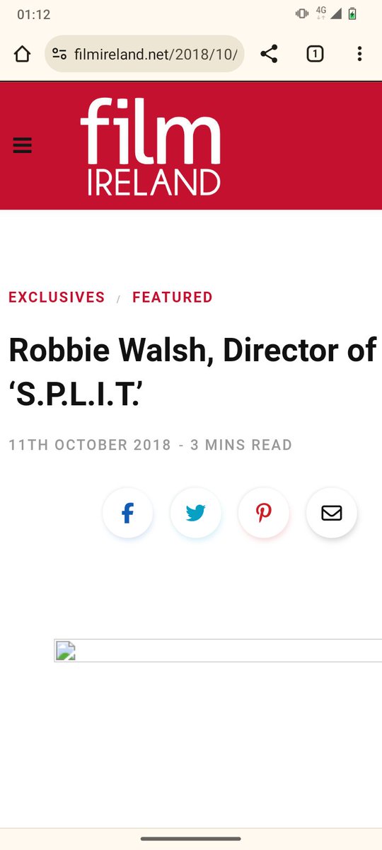 Robbie Walsh (@rbwlsh) on Twitter photo Piece by <a href="/FilmIreland/">Film Ireland</a> I did, on how I made 'SPLIT'. Up for 4 nominations at the <a href="/IFTA/">Irish Film & Television Academy (IFTA)</a> 2024! Hit the link below & have a read 😎 <a href="/IFTN/">Irish Film & TV Net</a>
<a href="/ScreenIreland/">Screen Ireland</a> <a href="/Screendaily/">Screen International</a> <a href="/JaneOwenPR/">Jane Owen Public Relations</a> <a href="/RTELateLateShow/">The Late Late Show</a>
<a href="/DublinLive/">DublinLive</a> <a href="/morningireland/">Morning Ireland</a> <a href="/dublinpeople/">Dublin People</a> <a href="/Q102FeelGood/">Dublin's Q102</a>
LINK:
filmireland.net/2018/10/11/rob… Piece by <a href="/FilmIreland/">Film Ireland</a> I did, on how I made 'SPLIT'. Up for 4 nominations at the <a href="/IFTA/">Irish Film & Television Academy (IFTA)</a> 2024! Hit the link below & have a read 😎 <a href="/IFTN/">Irish Film & TV Net</a>
<a href="/ScreenIreland/">Screen Ireland</a> <a href="/Screendaily/">Screen International</a> <a href="/JaneOwenPR/">Jane Owen Public Relations</a> <a href="/RTELateLateShow/">The Late Late Show</a>
<a href="/DublinLive/">DublinLive</a> <a href="/morningireland/">Morning Ireland</a> <a href="/dublinpeople/">Dublin People</a> <a href="/Q102FeelGood/">Dublin's Q102</a>
LINK:
filmireland.net/2018/10/11/rob…