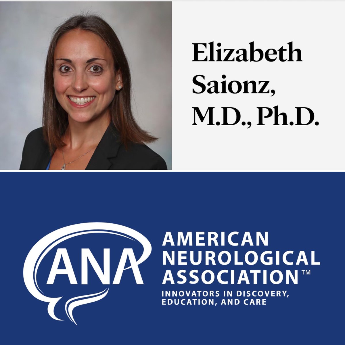 Congrats to our PGY2 resident, Dr. Elizabeth Saionz, who has been accepted into the ANA Futures Program! #ana #neurology #careerdevelopment 🧠👏👏👏