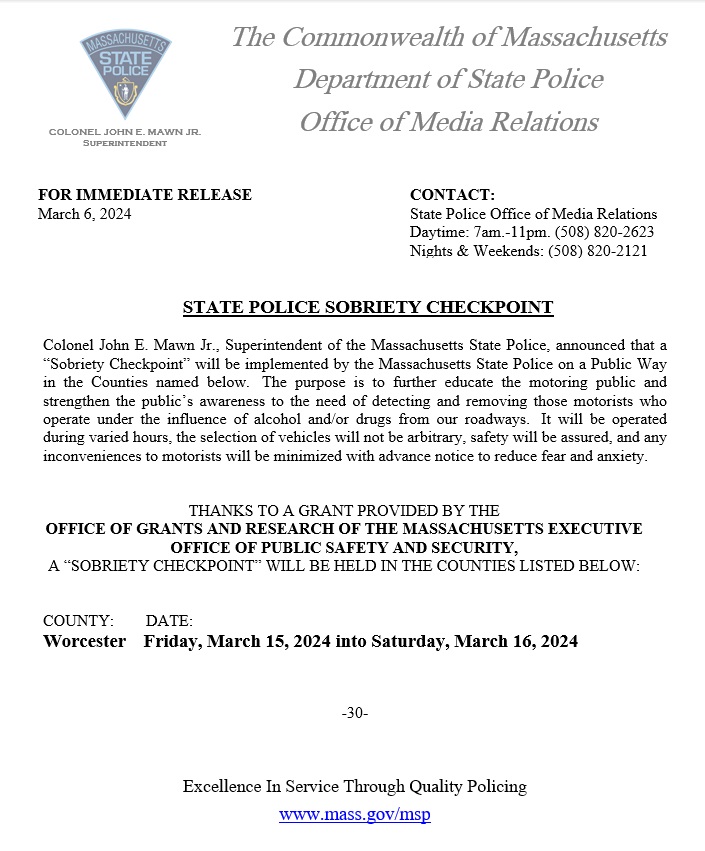 Massachusetts State Police tweet media