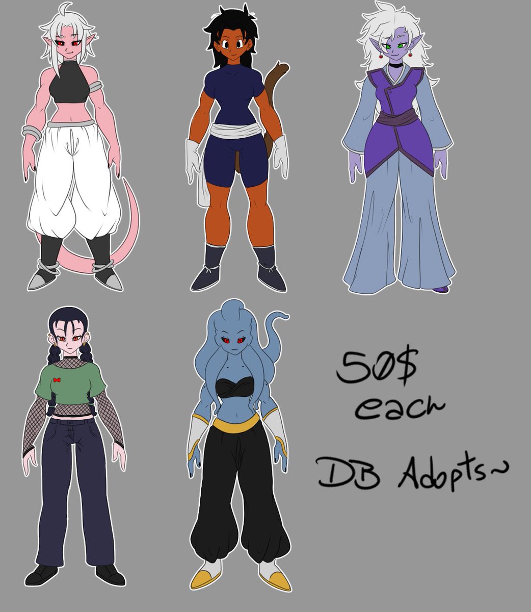 dtsukiarts's tweet photo. After a long time without post anything... Its time to open a few adopts! ~
50$ each of this little girls
Paypal only!

#DB #DragonBall #DBAdopt #Adopt #OC #AdoptOC https://t.co/vmIMNmQI0v