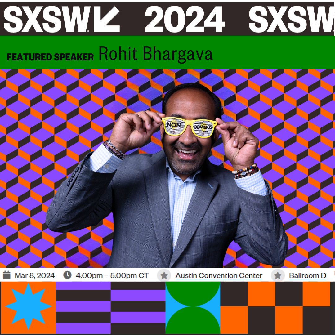 Come see my Featured Session at SXSW this Friday 3/8/24 at 4:00pm!

Be there for the exclusive premiere of my new book Non-Obvious Thinking and learn 4 Non-Obvious Ways That Futurists See What Others Miss (And You Can Too).

#sxsw #sxsw2024 #NonObvious #NonObviousThinking