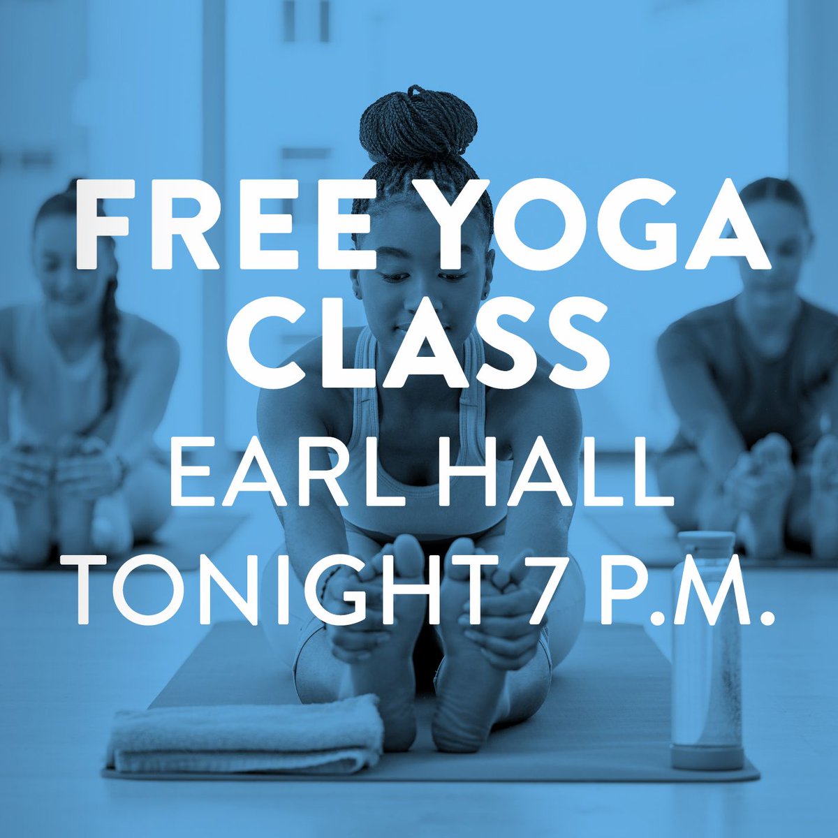 A free yoga class will be offered in the auditorium of Earl Hall tonight from 7–8 p.m. 🧘 #ColumbiaCollege1754 #Yoga #YogaClasses #Free