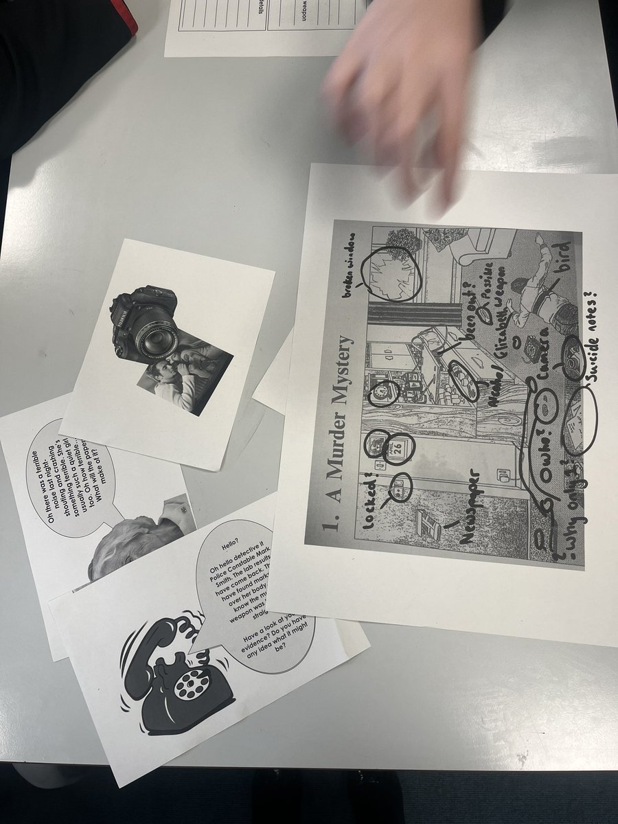 PadHumanities's tweet photo. KS3 have sent this week using evidence to solve a murder. Showing students how they can use their historical skills outside of history! #CareersWeek https://t.co/AiUtmtLAA4
