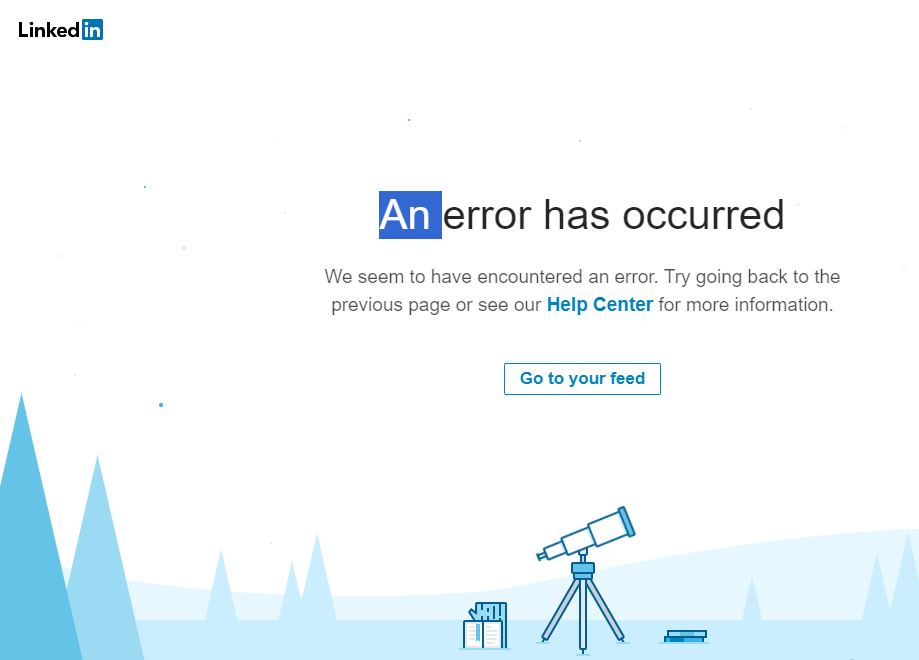 two days in a row visiting here to see if only me having Linkedin issue - nope I am not alone