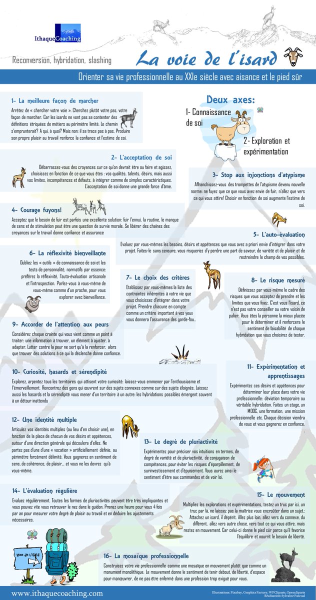 A une époque où les mutations tu travail s'accélèrent, il est utile de développer le pied sûr, pour bondir et rebondir et bifurquer si nécessaire. Voici donc la voie de l’isard, ou l’art de mener sa vie professionnelle au XXIe siècle ithaquecoaching.com/articles/recon…