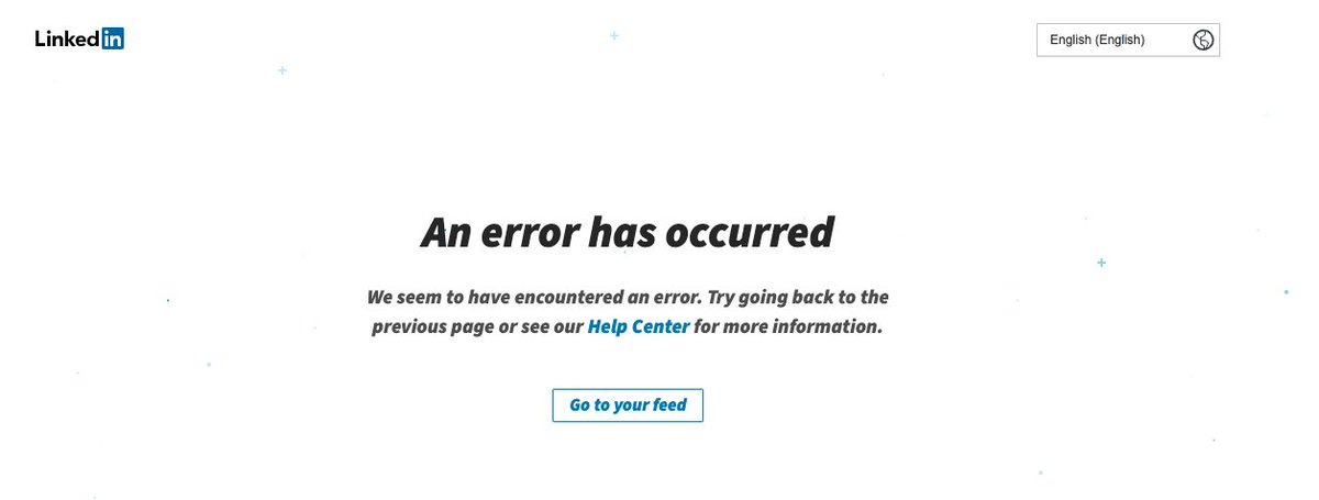 A alguien más les está mostrando error #LinkedIn