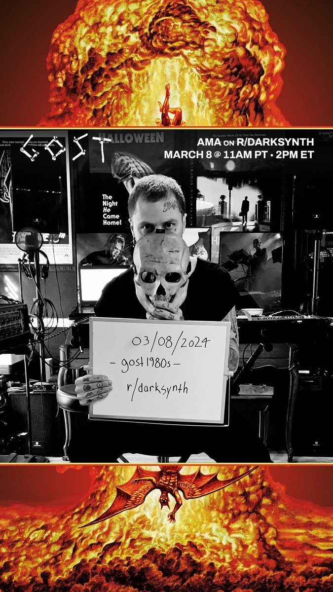 Prophecy drops THIS FRIDAY! In celebration of the release, I will be jumping onto the r/darksynth subreddit for an AMA; talking about the new album. @MetalBlade March 8th • 11AM PT // 2PM ET • r/darksynth