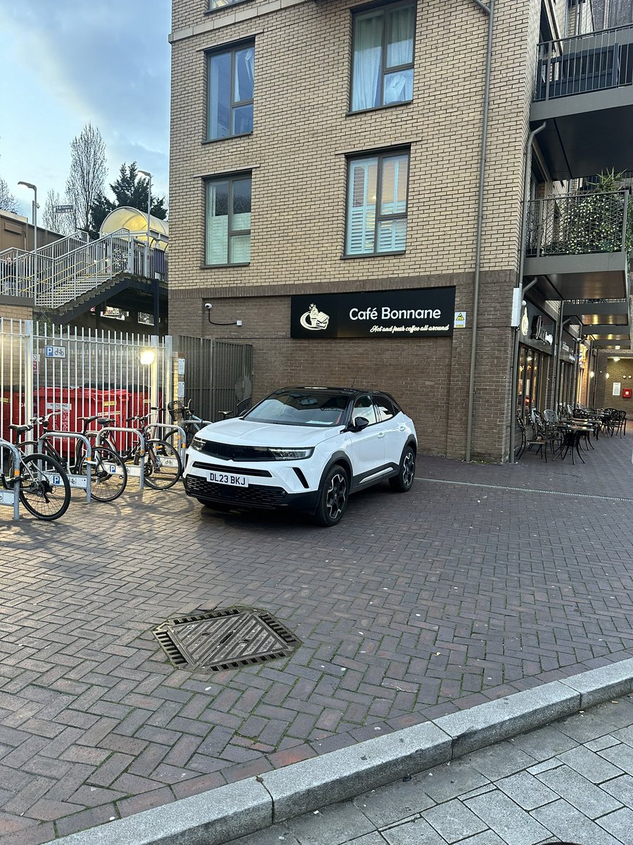 Exact same driver parking against the bike stand outside Catford Station on a daily basis.
Look like pavement parking is legal in <a href="/LewishamCouncil/">Lewisham Council</a>  <a href="/CatfordParking/">Safer Sandhurst & Sangley</a>