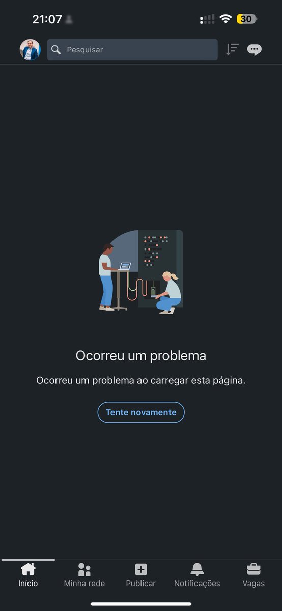 O #LinkedIn fora do ar, e simplesmente ninguém fala nada sobre isto.