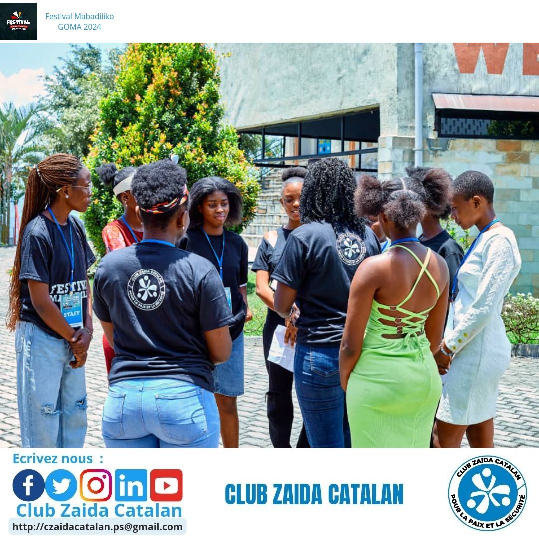 ClubZaidaC's tweet photo. Nous avons eu des échanges sur la #paix et le #genre avec des jeunes filles talentueuses au #FestivalMabadiliko à Goma.
 
Construisons un avenir pacifique et équitable. Rejoignez-nous dans cette quête pour la paix.  
#PaixEtGenre #EngagementCommun https://t.co/KOGKpe8iaN
