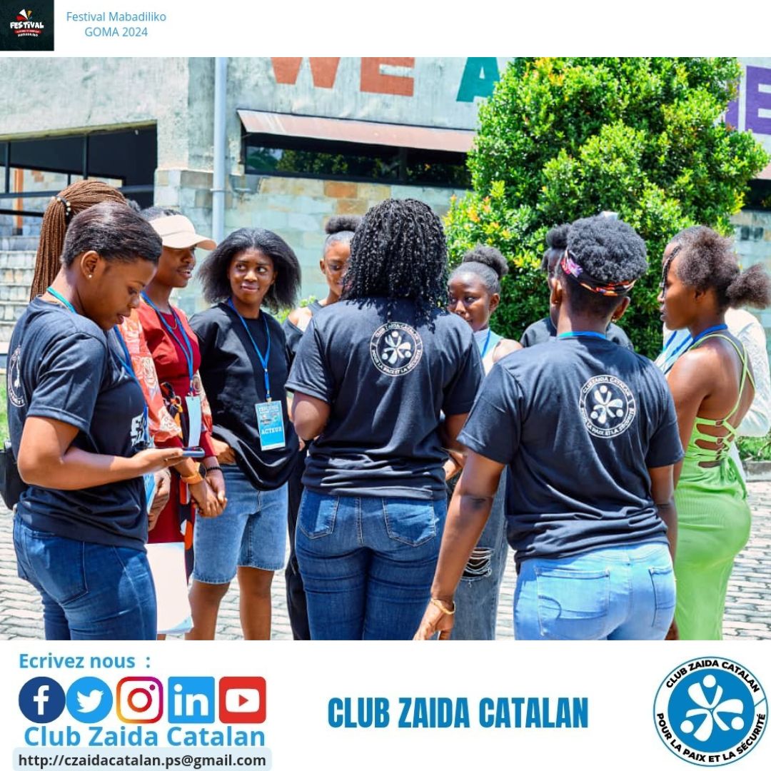 ClubZaidaC's tweet photo. Nous avons eu des échanges sur la #paix et le #genre avec des jeunes filles talentueuses au #FestivalMabadiliko à Goma.
 
Construisons un avenir pacifique et équitable. Rejoignez-nous dans cette quête pour la paix.  
#PaixEtGenre #EngagementCommun https://t.co/KOGKpe8iaN