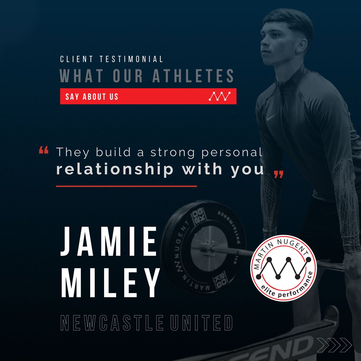 💥Client Testimonial💥

Person first, athlete second 🙌🏼 <a href="/NUFC/">Newcastle United</a> @JamieMiley14 with the kind words 

We are a family run business and we adopt this throughout; you become part of our team.