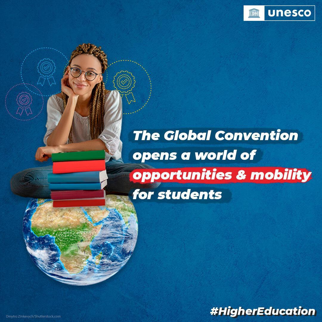 The Global Convention on #HigherEducation entered into force a year ago &amp; 28 <a href="/UNESCO/">UNESCO 🏛️ #Education #Sciences #Culture 🇺🇳</a> Member States have ratified it. It enables academic mobility &amp; recognition of qualifications for millions of students. It's time for more countries to join &amp; #UnleashTheTalent of all learners!