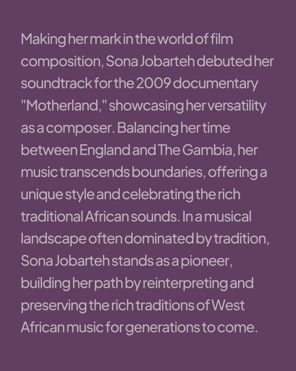 Today's #spotlight is on Sona Jobarteh, a Gambian multi-instrumentalist, singer, and composer. 

#africanews #bbcnews #eliteAfricans #sonajobarteh #africanpolitics #africanentrepreneurs #aljazeera #gambia