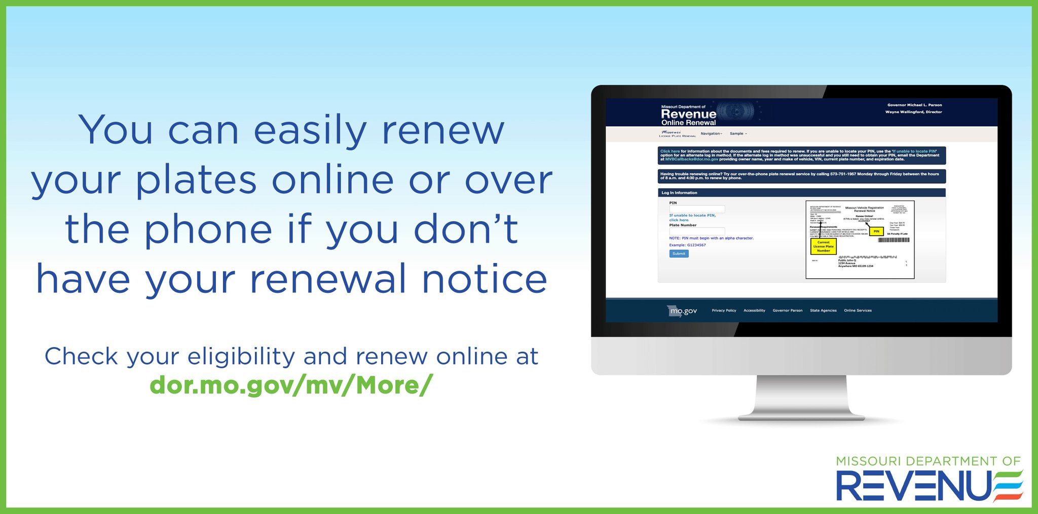 License plate 2024 online renewal