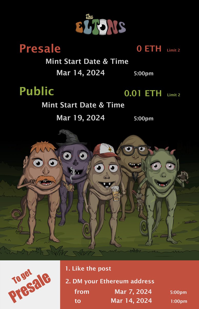 the_eltons's tweet photo. First 50 addresses will get Presale 😎 https://t.co/2TBoi3aoPu