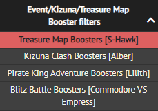Solaris_333's tweet photo. Treasure Map vs. S-Hawk
#トレクル #ONEPIECE #OPTC #TreCru

Boosters: https://t.co/IE0fzK4kDq
Gimmicks

East Blue: https://t.co/arZu6HDbFg
Grand Line: https://t.co/o9NY7e4Ehi
New World: https://t.co/2c1PzgX7yL

Boosted units are also filterable on the OPTC-DB! https://t.co/akGOkbvaxg