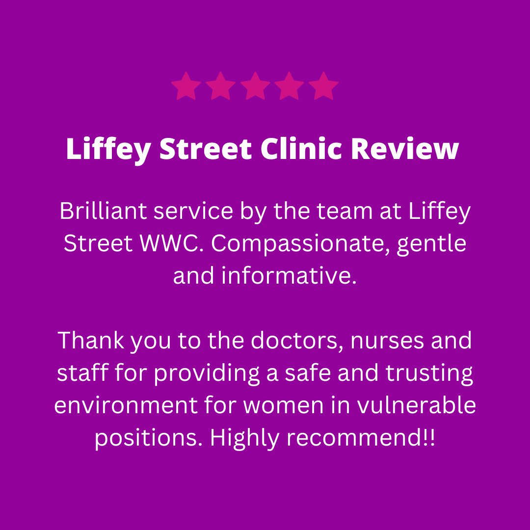 Thank you Sara for the recent DWWC Liffey Street Review. Want to know more about what we do? Click here: wellwomancentre.ie/services/