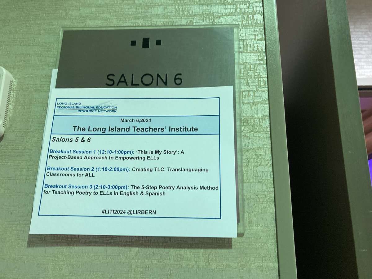 Equity for ELLs: Elevating Language and Learning

Presented with some of our @hbschools staff today at the #LITI2024 conference hosted by @LIRBERN and listened to other school districts on the AMAZING work they are doing with and for ELLs/MLLs. #WeAreHB