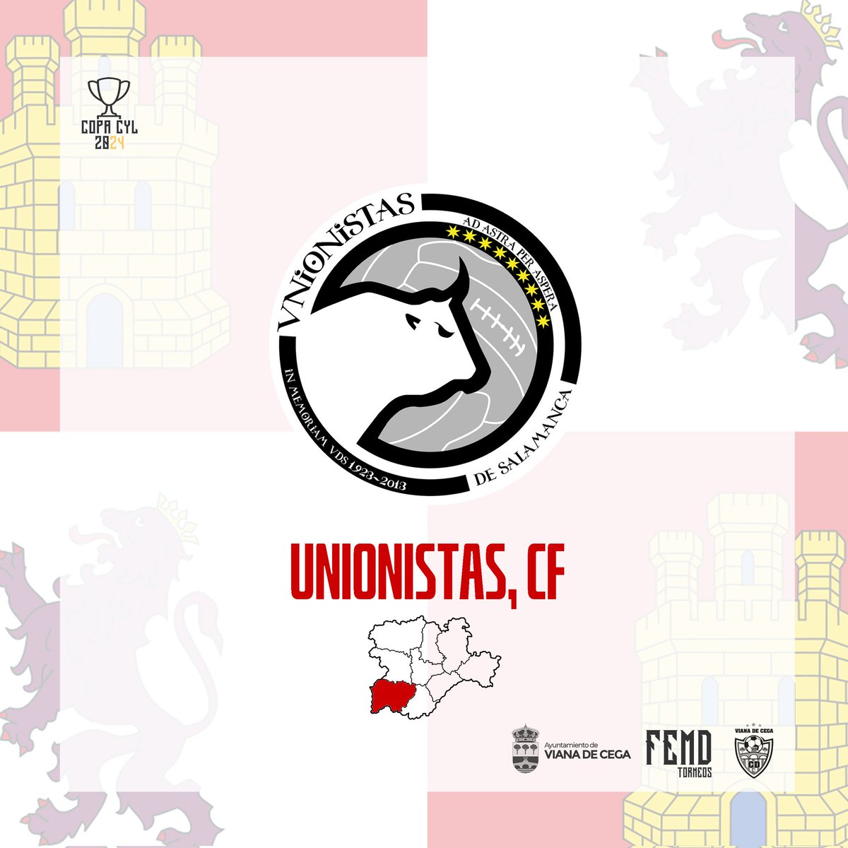 🏆🔴⚪️ <a href="/USCFbase/">Cantera Unionistas CF</a> confirmado para participar en la COPA CYL 2024 de Viana de Cega!

Uno de los clubes referencia de nuestra Comunidad Autónoma. Serán uno de los representantes de la provincia de #Salamanca.

¡Nos vemos el 18 y 19 de mayo!

#VuelveLaCopa #CopaCyL #Unionistas