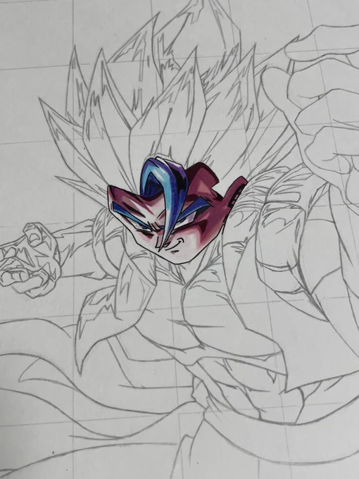 結構前に描いた下書きだからミスってもいいや精神で描いてたら割といい感じにできた 